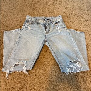 American Eagle Outfitters Light Blue Distressed Boyfriend Jeans